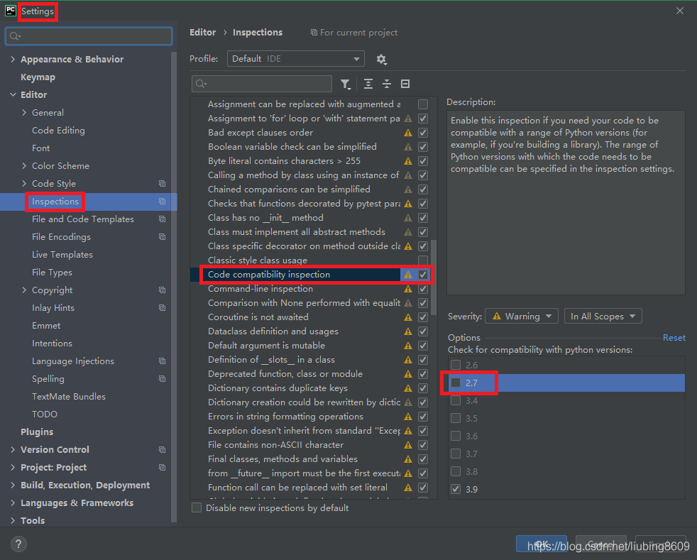 Python:PyCharm提示“Python version 2.7 does not support a ‘F‘ prefix ...
