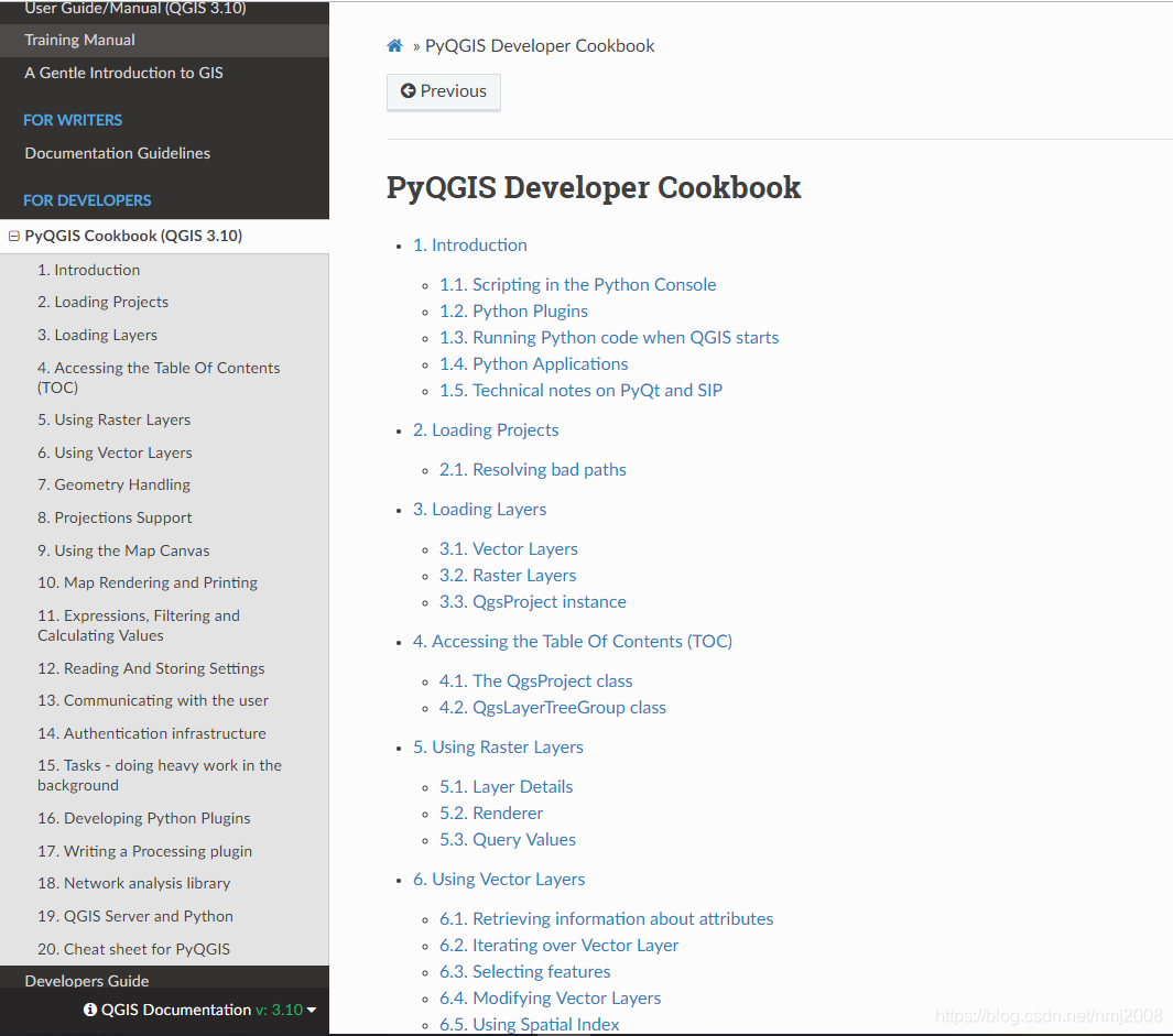 QGIS之Python开发手册PyQGIS Developer Cookbook-CSDN博客