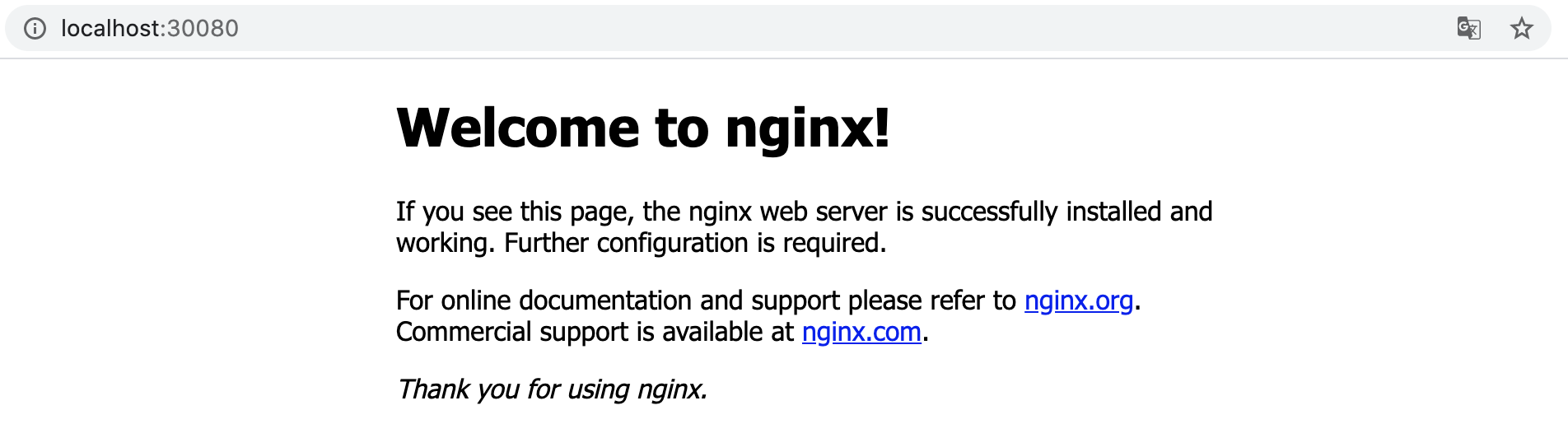 访问 k8s 部署的 nginx