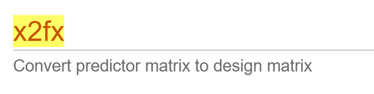 Matlab x2fx函数