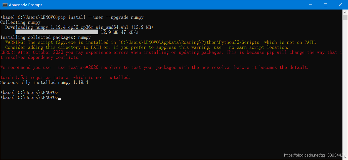 python更新numpy出现的问题-CSDN博客