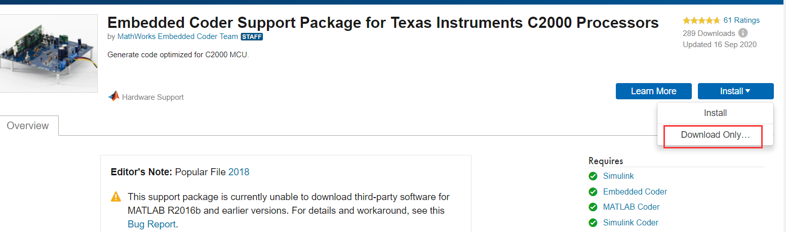 任意版本MATLAB安装C2000支持包 - 程序员大本营
