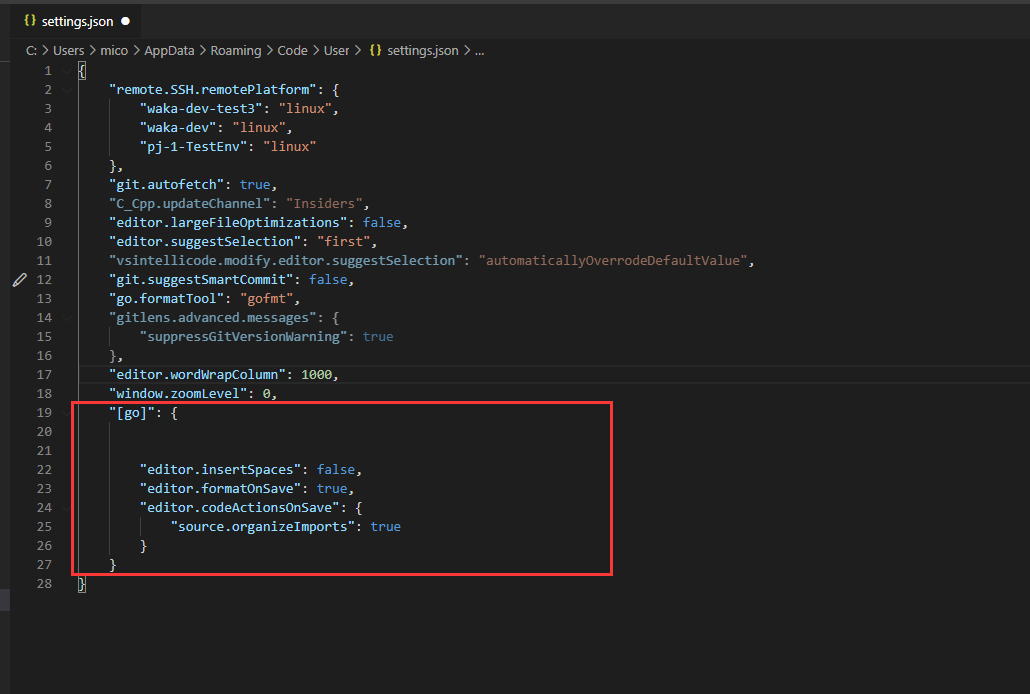 VScode go代码风格格式化设置_vscode go 格式化-CSDN博客