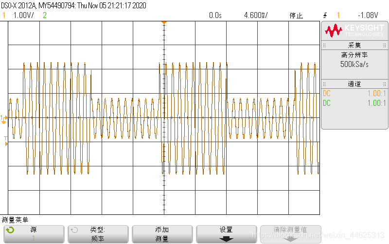 Forma de onda del amplificador programable