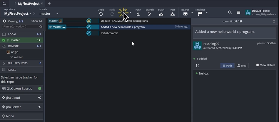 gitkraken undo commit