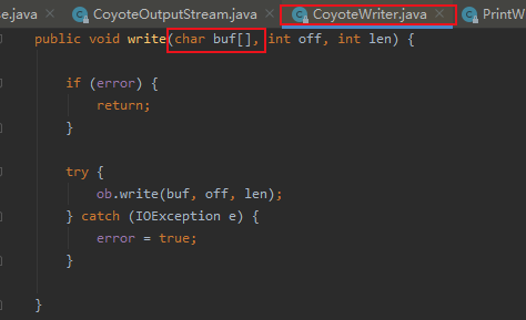 CoyoteWriter的wrtie方法