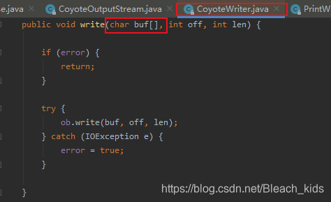 CoyoteWriter的wrtie方法