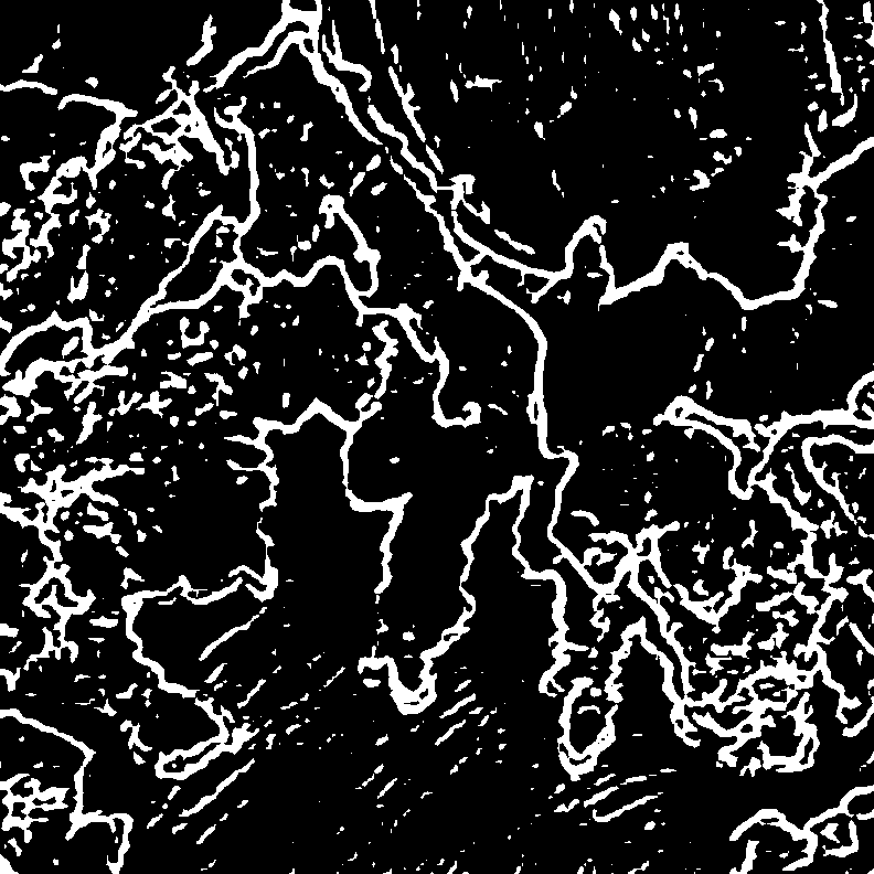 图3光学图深度学习提取的边缘线