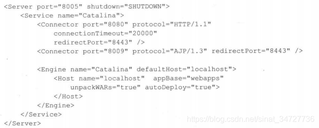 server.xml默认配置