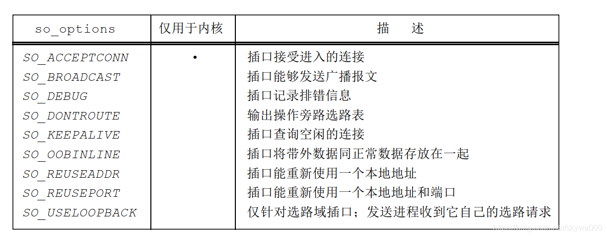 so_options的值