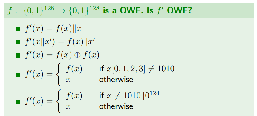 OWF的构造