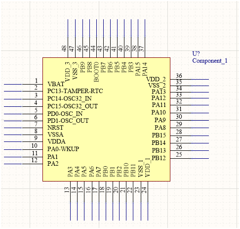 altium designer绘制stm32f103c8t6最小系统原理图