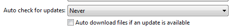 Turn updates off