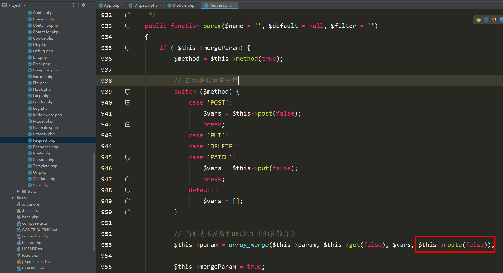 How does ThinkPHP routing address instantiate the controller?