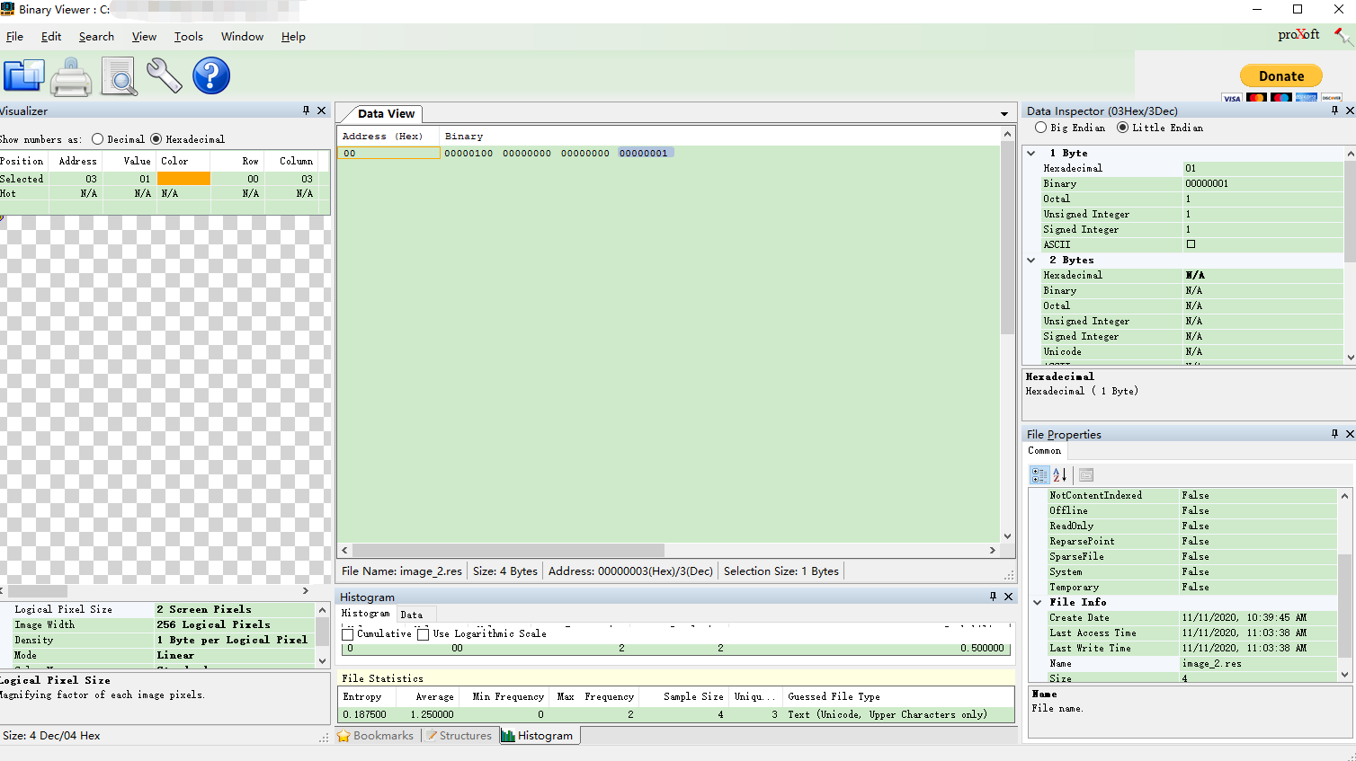 一款二进制文件查看器