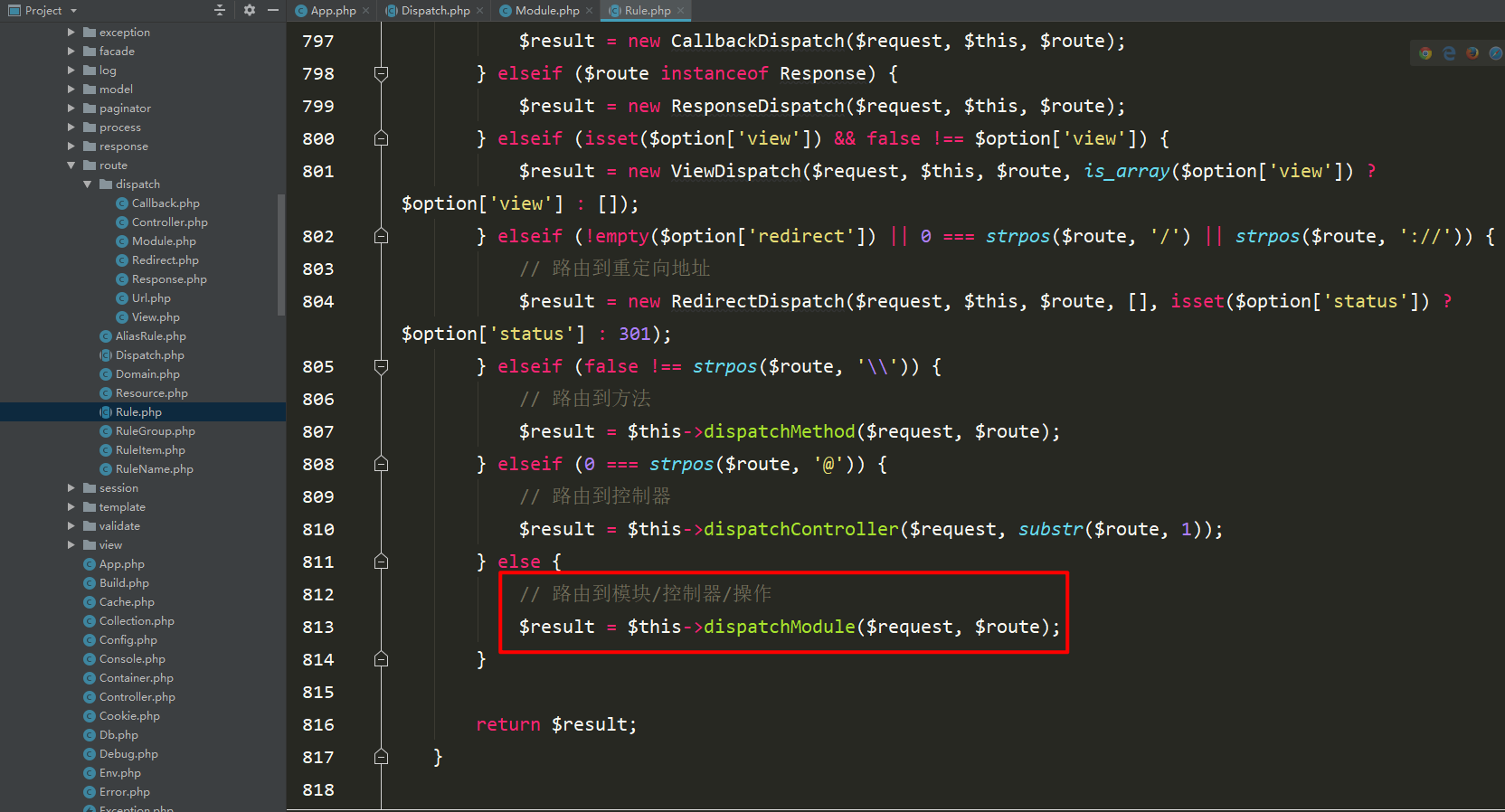 Wie instanziiert die ThinkPHP-Routing-Adresse den Controller?