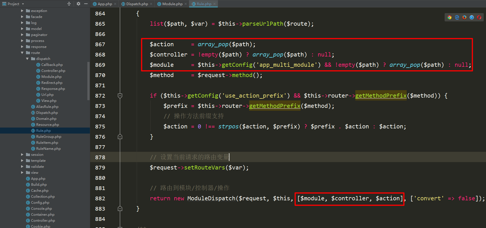 Wie instanziiert die ThinkPHP-Routing-Adresse den Controller?的参数