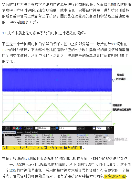 扩频时钟SSC技术，即展频