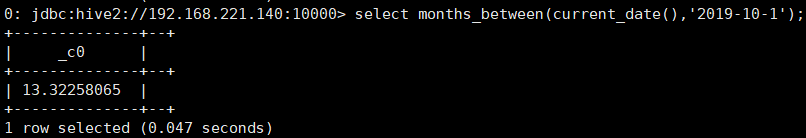 select months_between(current_date(),'2019-10-1');