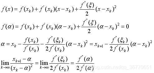 Newton iterative method squared convergence