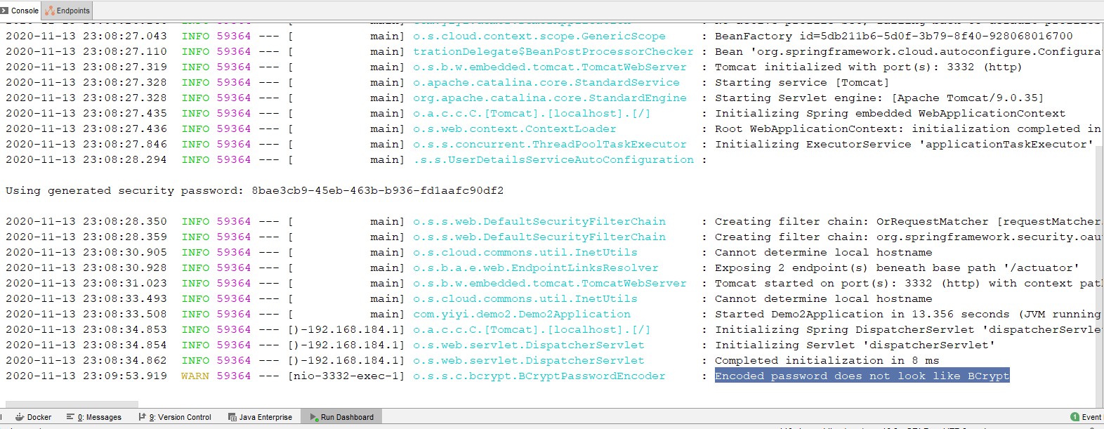 encoded password does not look like bcrypt spring boot 2