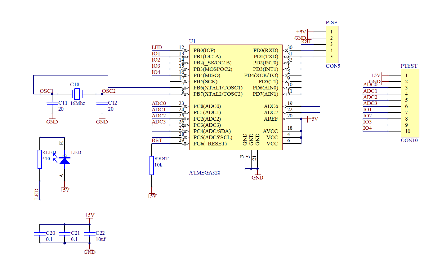 atmega328p引脚图片