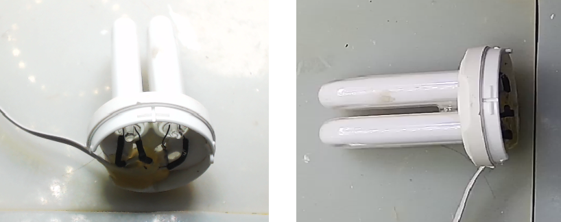 ▲ 灯管连接外部引线