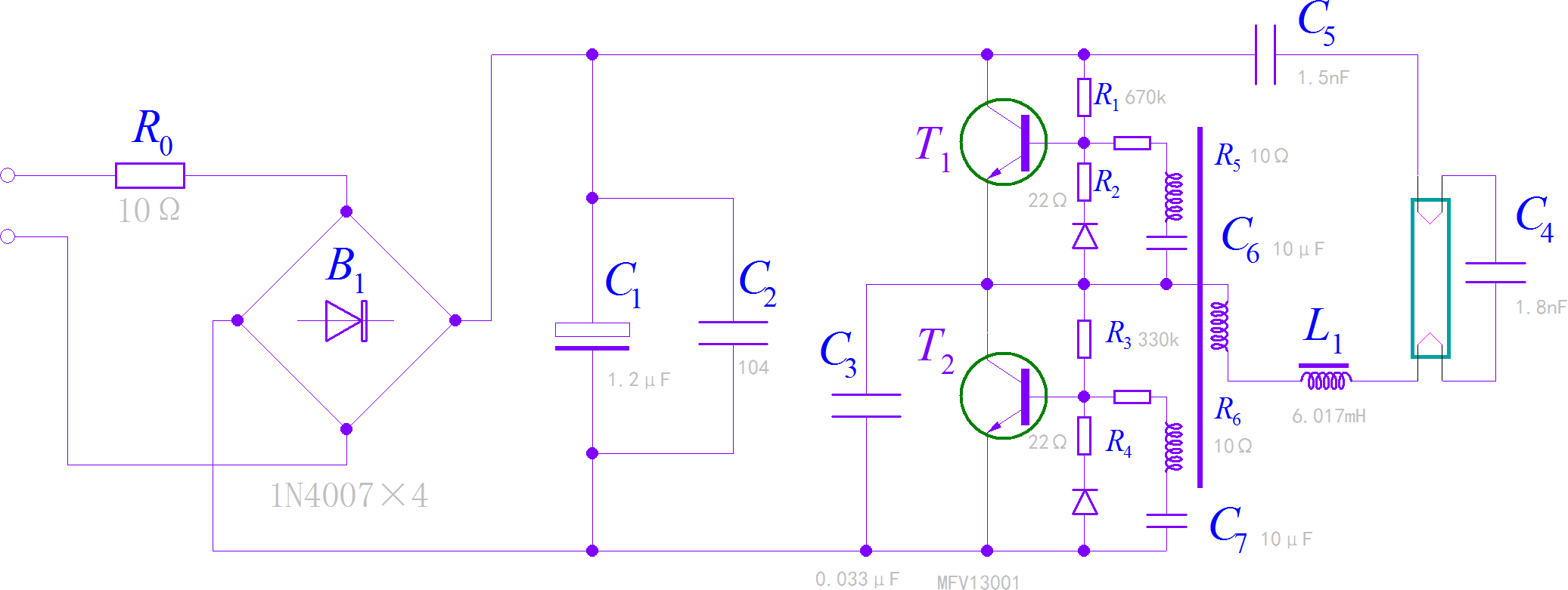 ▲ 电子驱动电路图