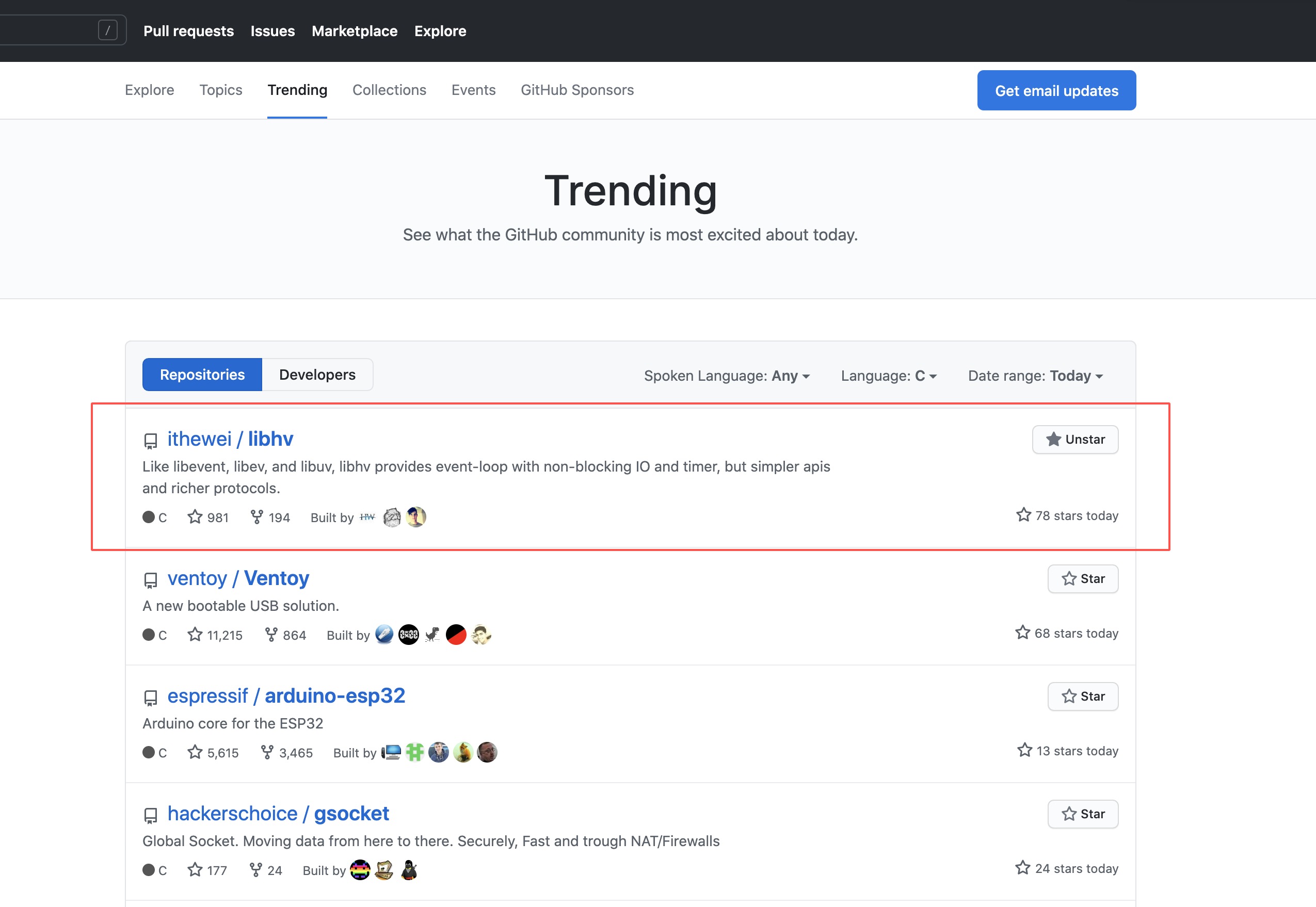 github-trending