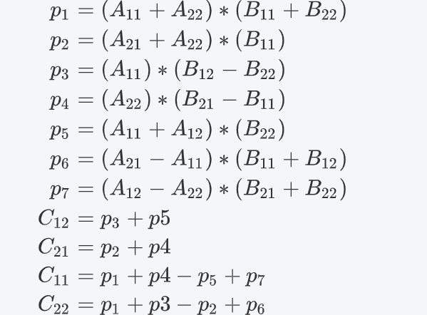 C++ implementation of Strassen matrix multiplication - Programmer Sought