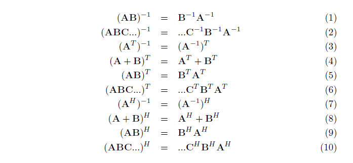 and complex conjugated matrix (hermitian),即转置复共轭矩阵