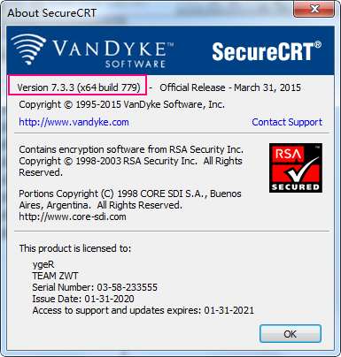 SecureCRT版本