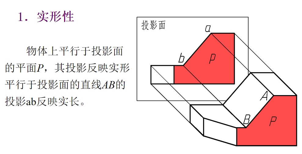 机械制图之正投影法基本性质