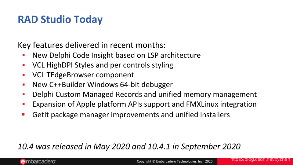 RAD Studio Delphi C++ Builder 2020年11月开发路线图PPT:研发Delphi WebAssembly编译器 ...