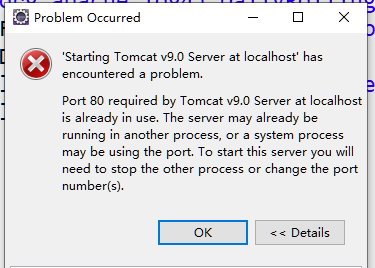 解决tomcat启动后80端口被占用 报错 Port 80 Required By Tomcat V9 0 Server At Localhost Is Already In Use 的问题 Mayukang的博客 Csdn博客