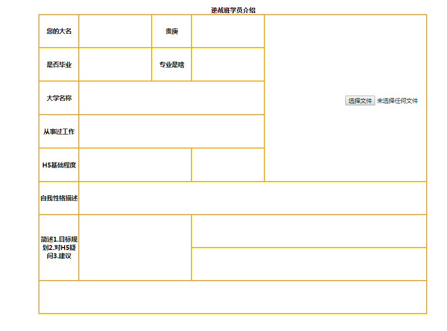 简单的网页表格的制作4