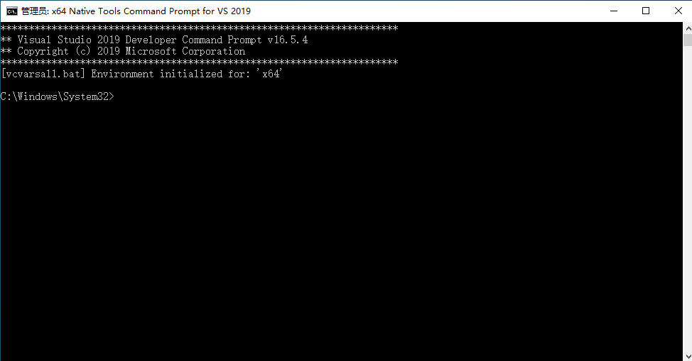 x64 Native Tools Command Prompt for VS 2019