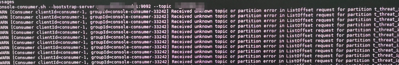  Kafka kafka Console Received Unknown Topic Or Partition Error ListOffset Request CSDN 