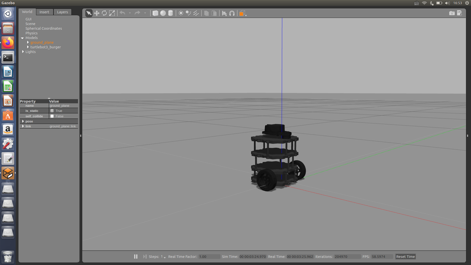 在空的gazebo地图中启动turtlebot3 burger的urdf模型_turtle3的urdf模型CSDN博客