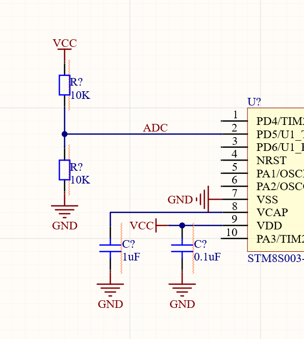 stm8s003k3t6c电路图图片