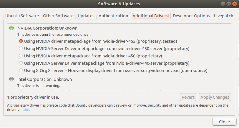 Ubuntu18.04禁用nouveau驱动，安装NVIDIA显卡驱动。