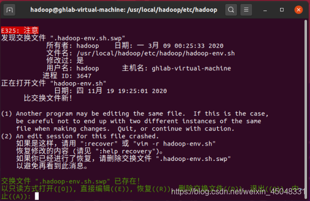 ERROR: JAVA_HOME /usr/lib/jvm/default-java does not exist. 运行Hadoop出现 ...
