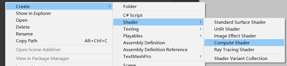 Unity中创建Compute Shader的方法