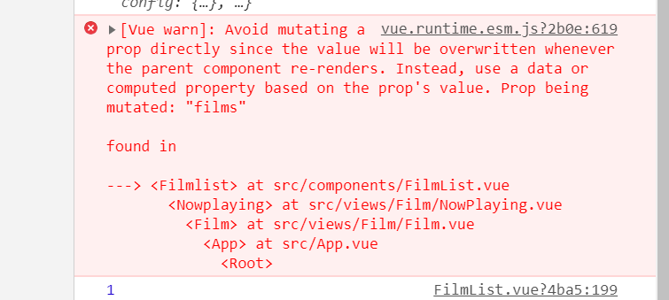 Vue报错：[Vue warn]: Avoid mutating a prop directly since the value will ...