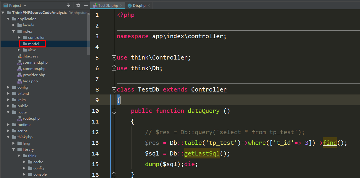 In-depth analysis of the model of ThinkPHP database query