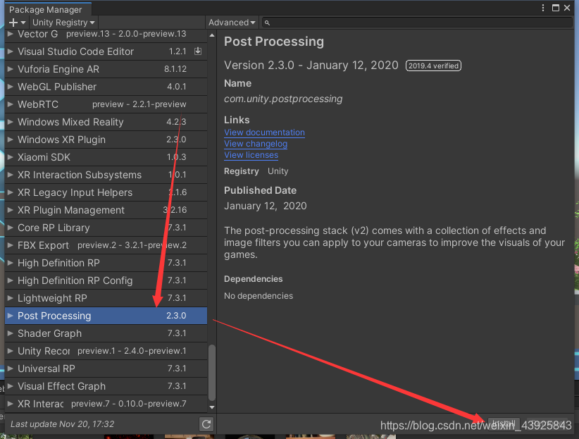 Unity Post Processing 后期处理插件基础应用_post-process layer添加到了游戏项目怎么更改-CSDN博客