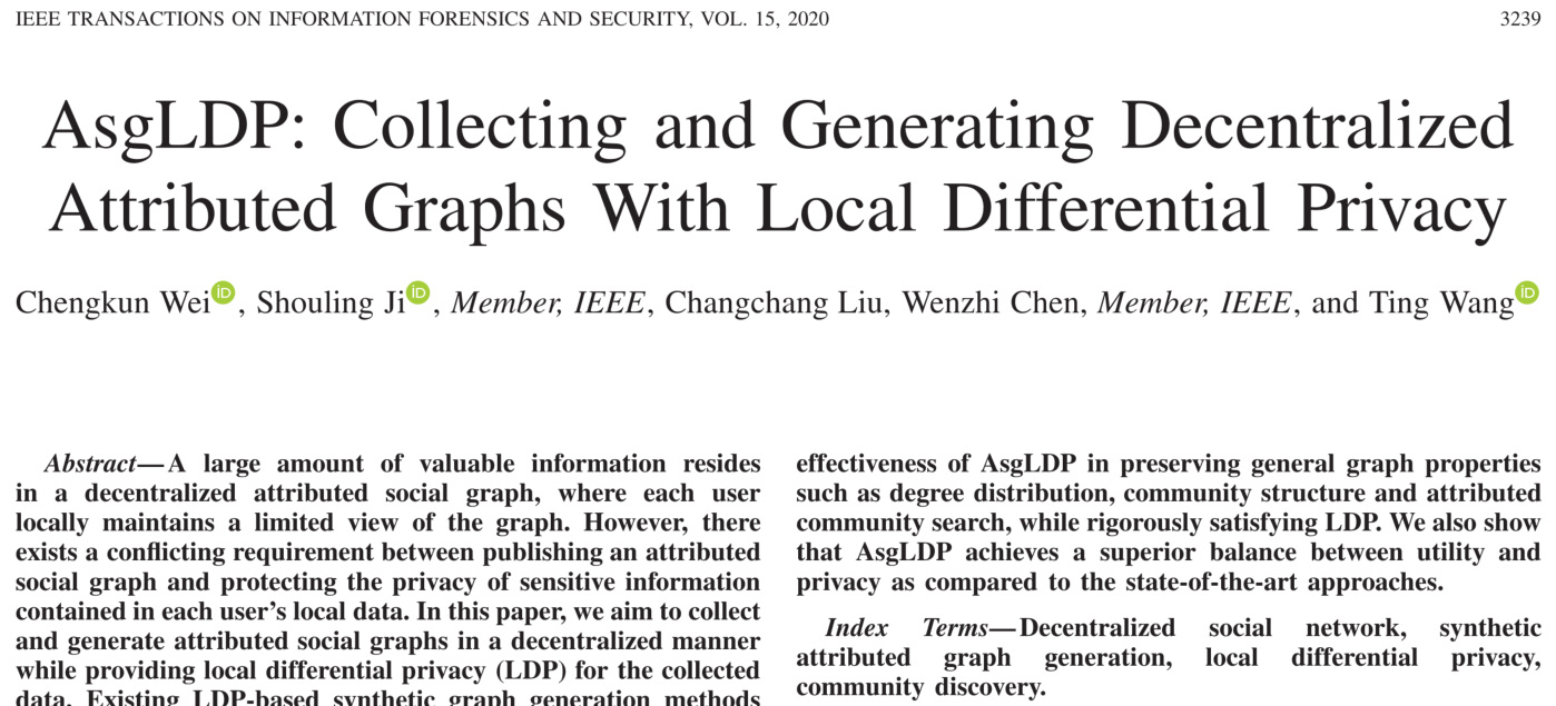 论文周报——Sharing Graphs using Differentially Private Graph Models - 程序员大本营