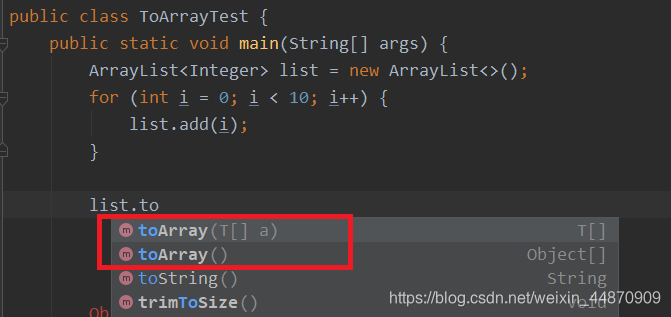 解析ArrayList的toArray方法的使用:ArrayList转为数组_arraylist toarray-CSDN博客