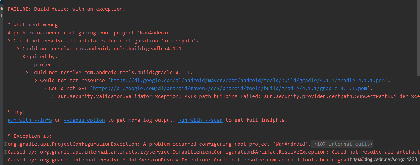 Build failed with error code 1. Path of building Android. Pkix Path building failed. Java Security Cert Path Validator exception. Path of building.