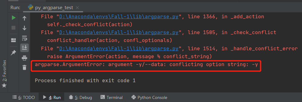 Argparse Silencing Duplicate Arguments in Python - pythonargs -argparse.ArgumentError: argument -y/–data